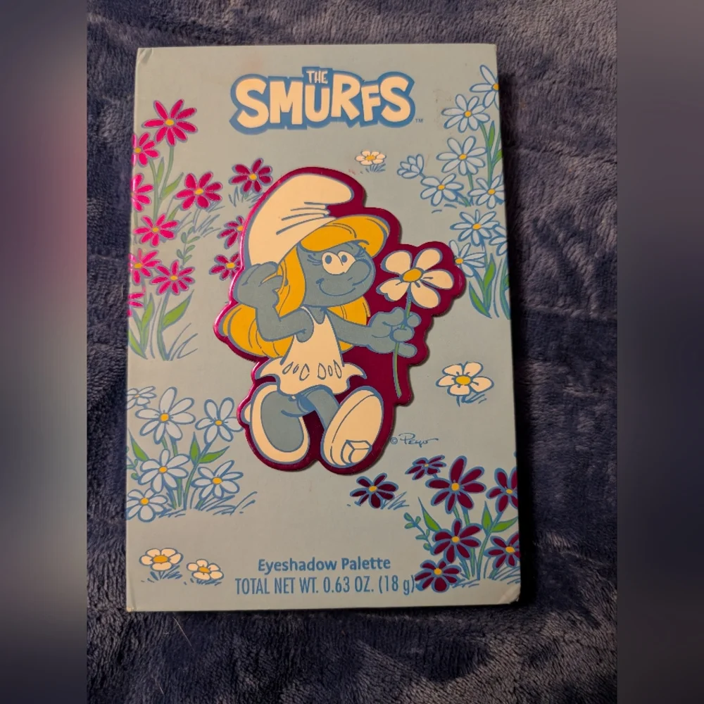 TASTE BEAUTY X THE SMURFS 12 Eyeshadow Palette W/ Mirror BRAND NEW